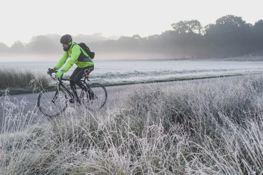 冬のサイクリング