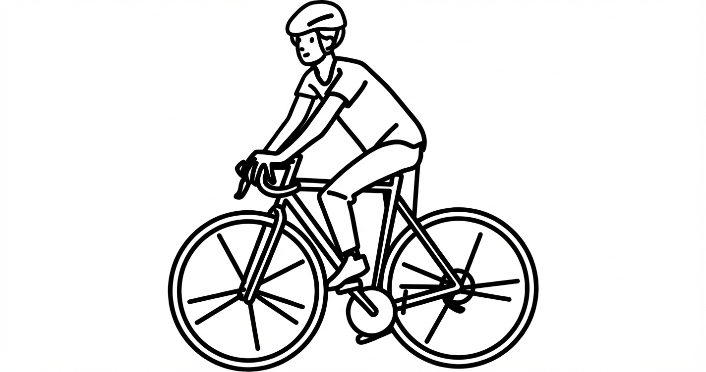 サイクリングする人